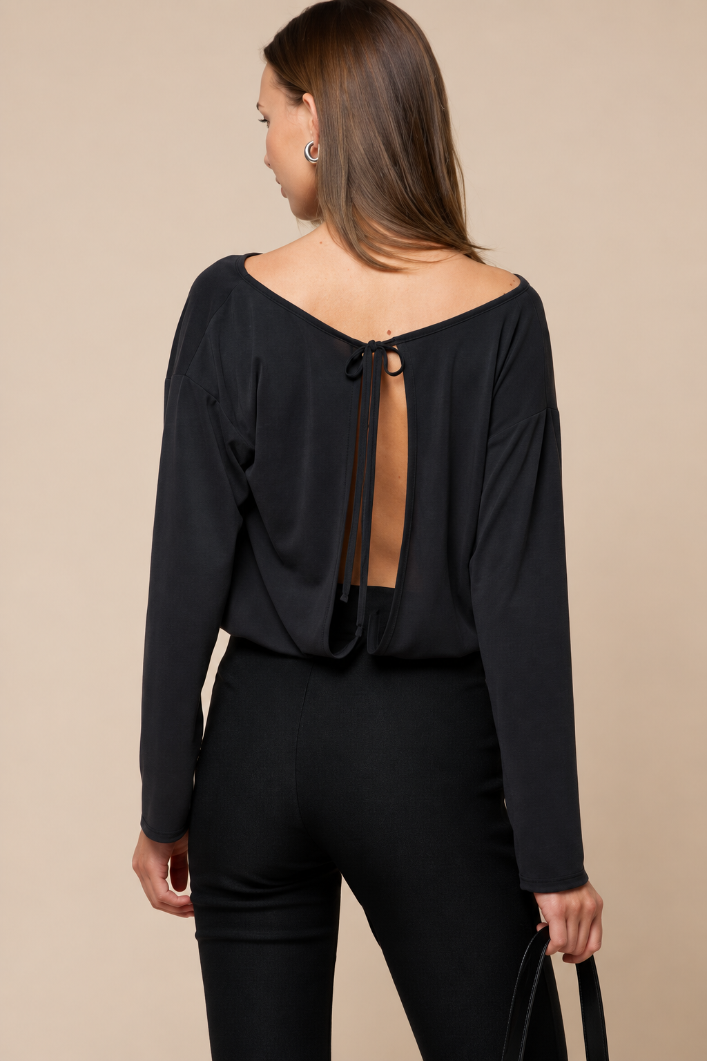 Open Back Long Sleeve Top