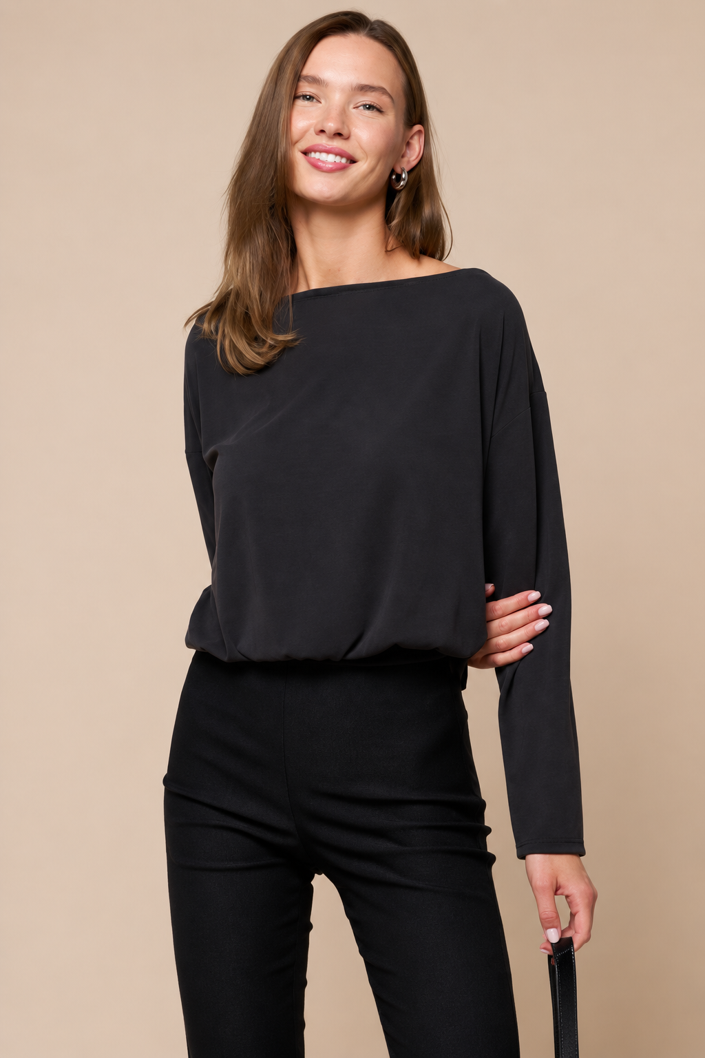 Open Back Long Sleeve Top