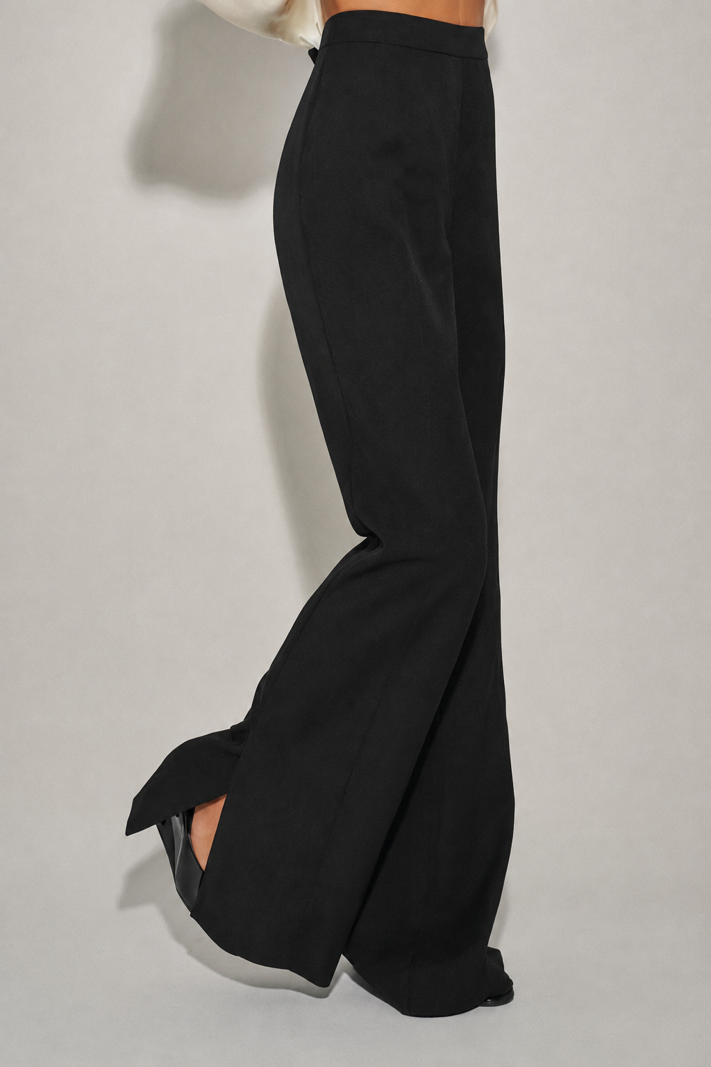 Ladies Woven Flare Leg Pants