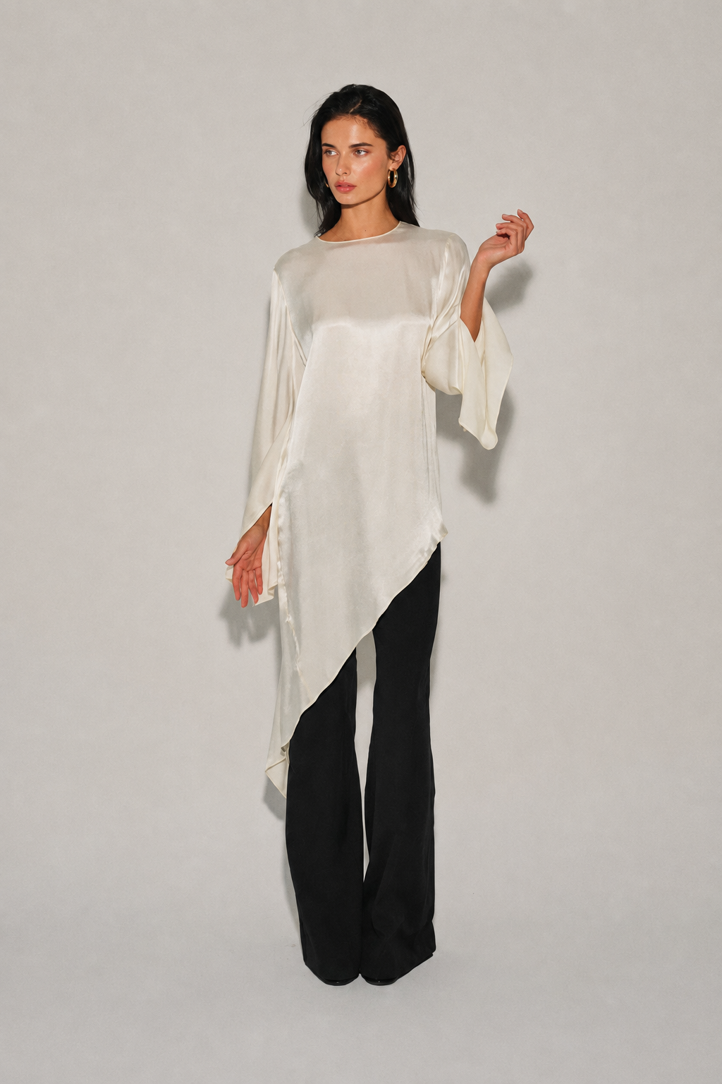 Ladies Woven Flare Leg Pants