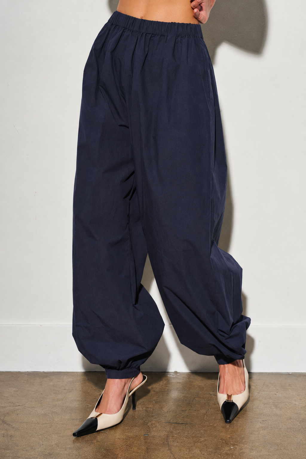 Draped Balloon Harem Pants