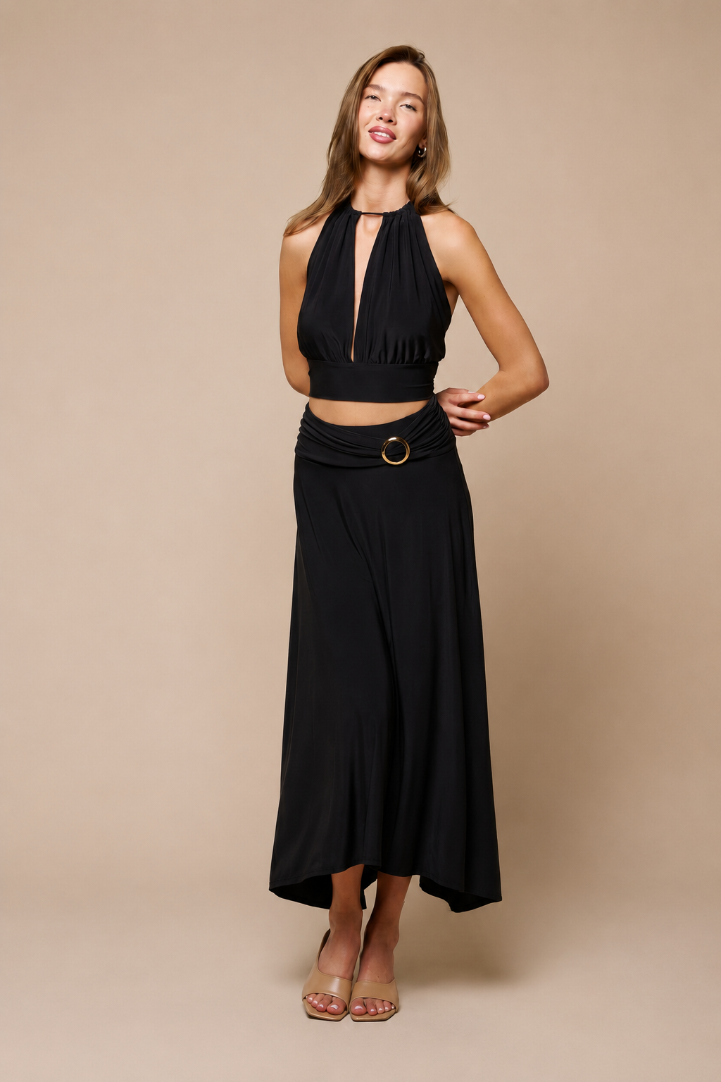 Halter Top and Skirt Set