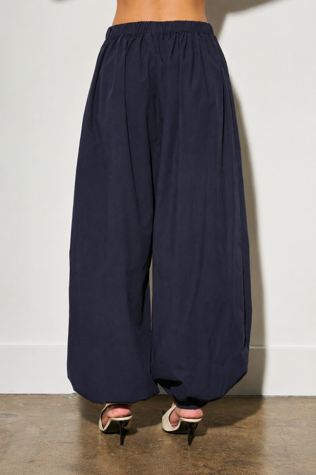 Draped Balloon Harem Pants