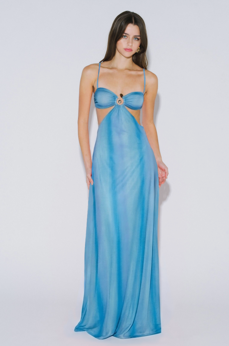 Bandeau Cut-out Maxi Dress W/ Hardware Detail – CASA PICÓ