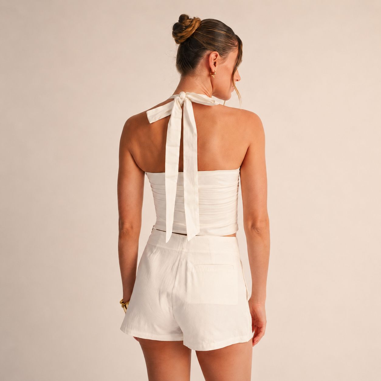 Halter Top & Tailored Shorts Set