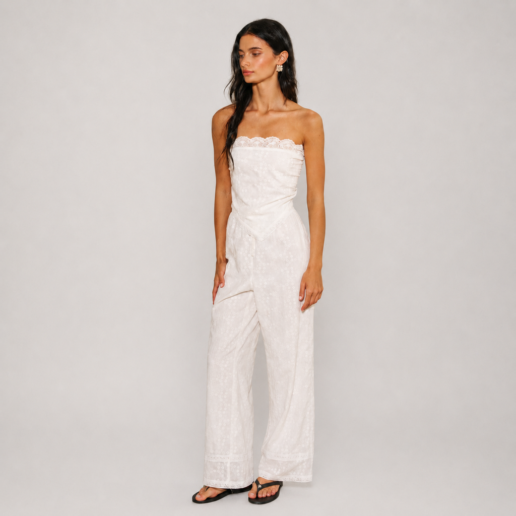 Woven Embroidery Eyelet Set