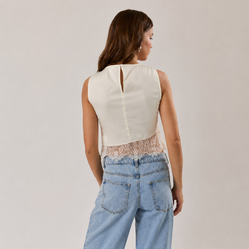 Lace Detail Sleeveless Top