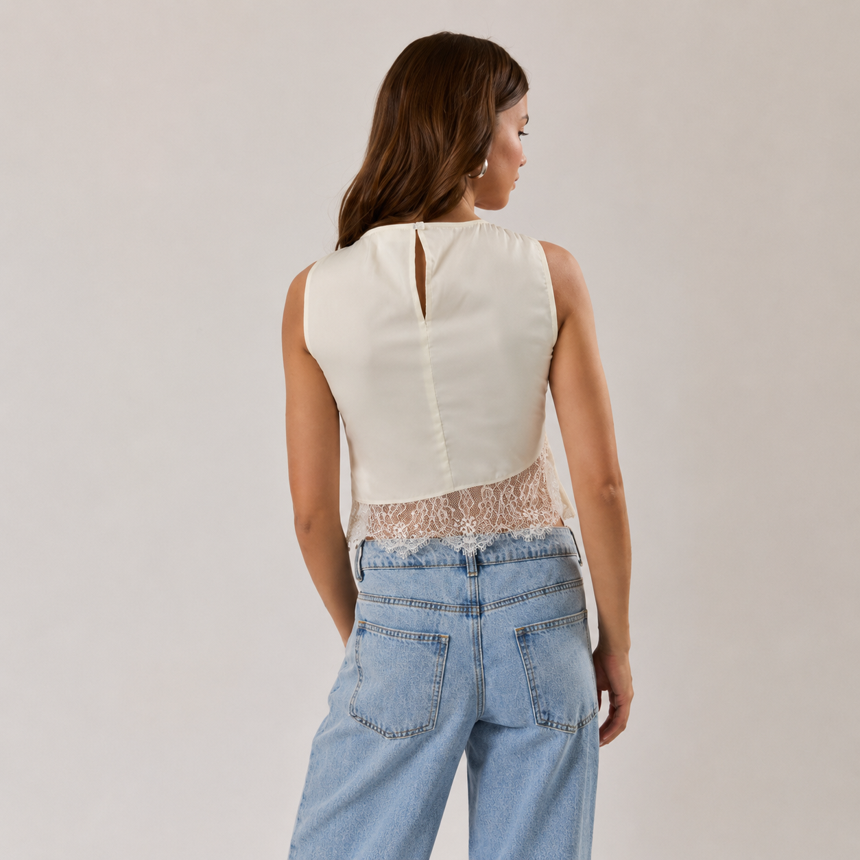 Lace Detail Sleeveless Top