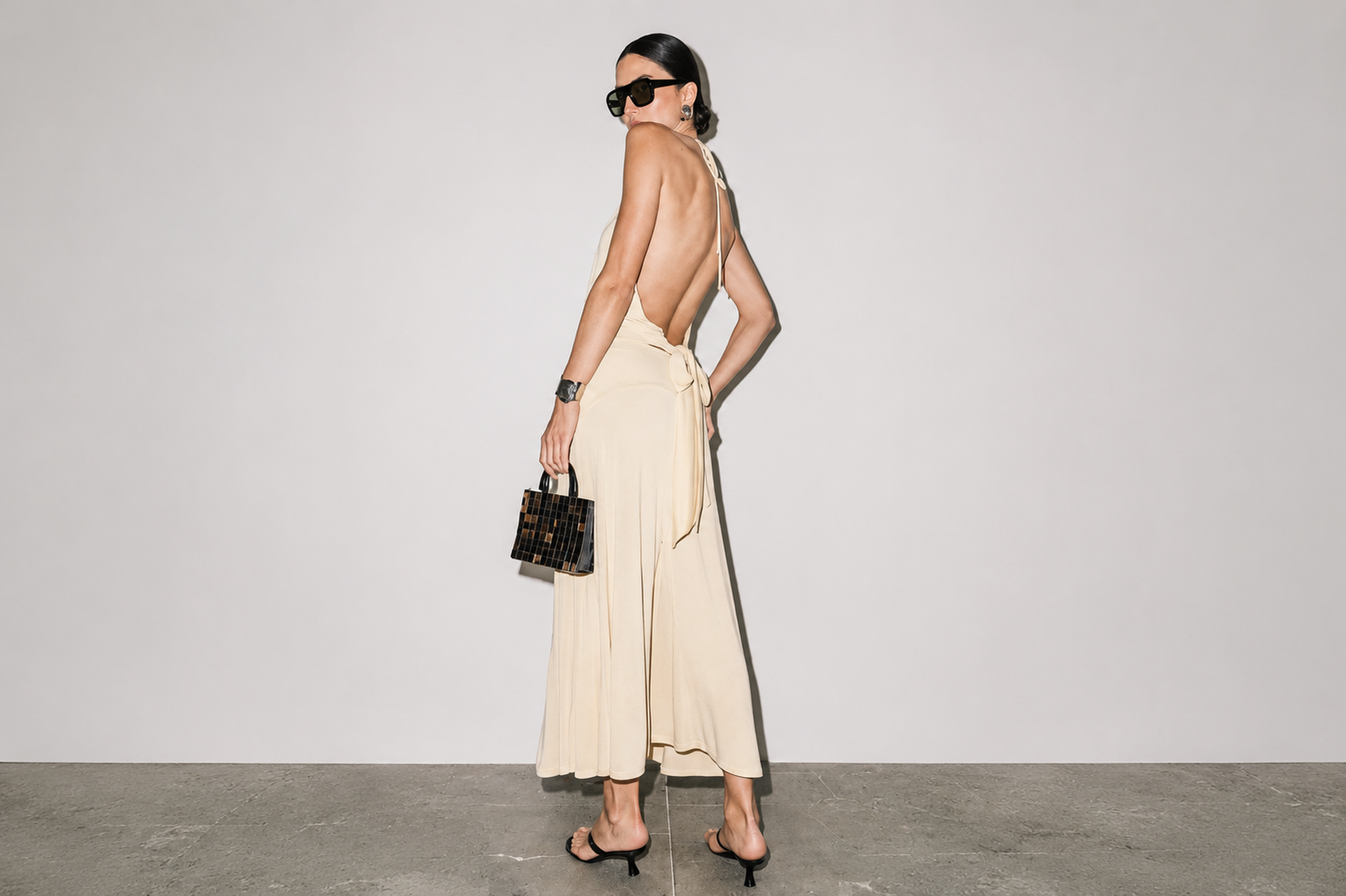 Halter Bias-cut Maxi Set