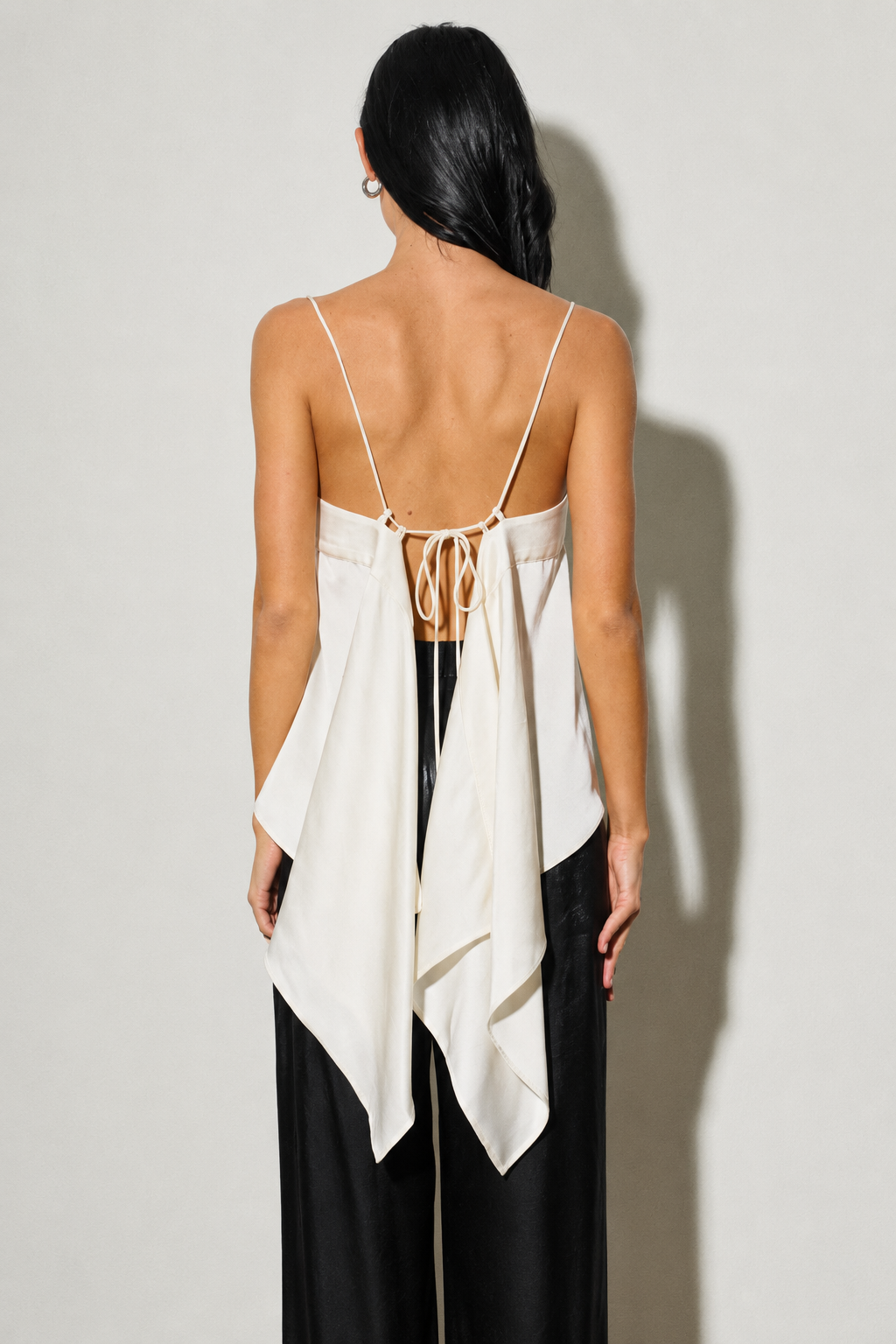 Satin Back Tie Top