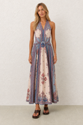 Printed Halter Maxi Dress