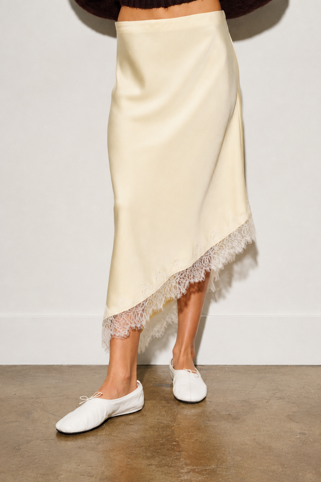 Asymmetrical Skirt W/ Lace