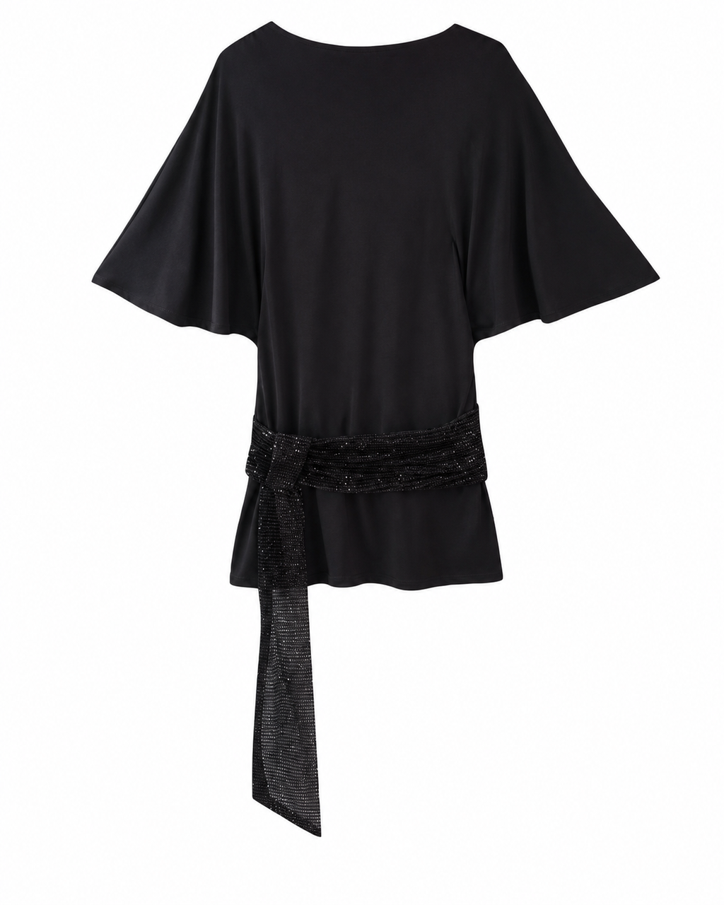 Tie Waist Bell Sleeve Casual Dress