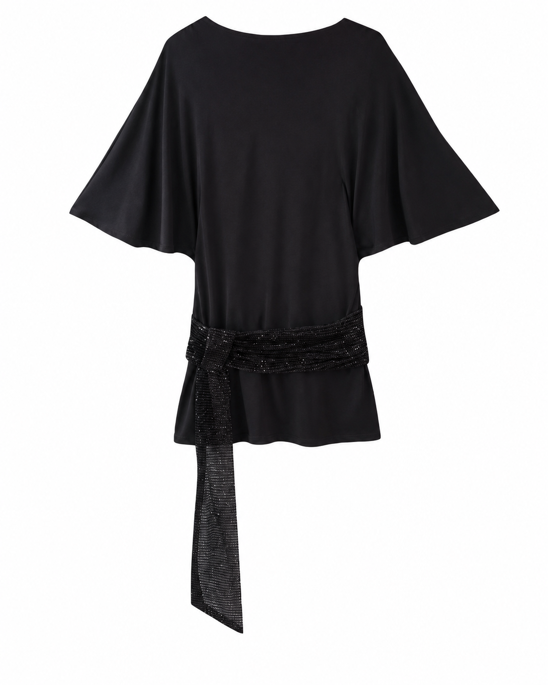 Tie Waist Bell Sleeve Casual Dress